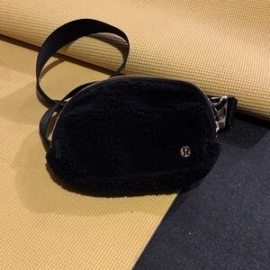 lululemon athletica Black Plush Crossbody Bag EBB